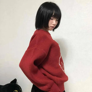 Avant-fit Round Neck Cat Knit