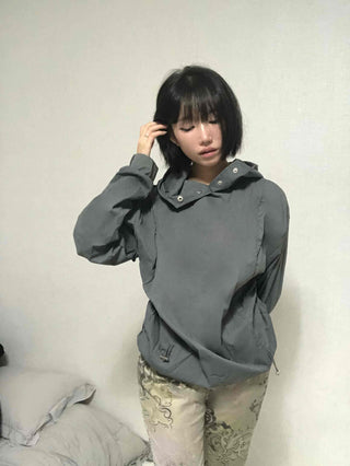 Effortless Chic Rustling Plain Hoodie