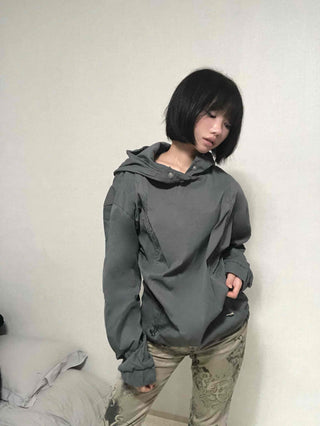 Effortless Chic Rustling Plain Hoodie