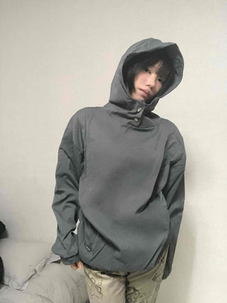 Effortless Chic Rustling Plain Hoodie