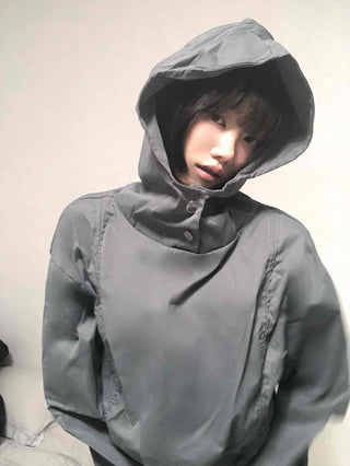 Effortless Chic Rustling Plain Hoodie