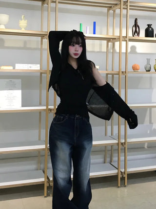 Miku Washed Wide Denim