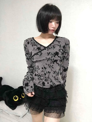 Tiered lace frill shorts