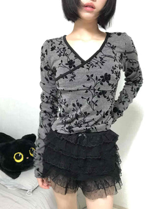 Tiered lace frill shorts