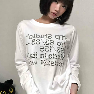 Natural Lettering Long Sleeve T-shirt
