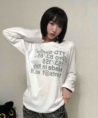 Natural Lettering Long Sleeve T-shirt