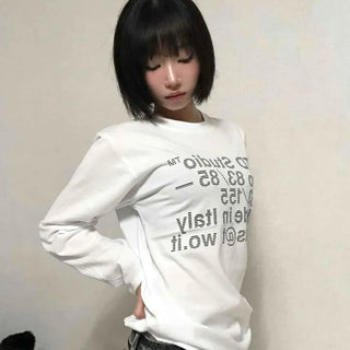 Natural Lettering Long Sleeve T-shirt
