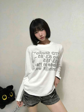 Natural Lettering Long Sleeve T-shirt