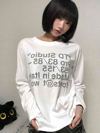 Natural Lettering Long Sleeve T-shirt