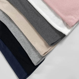 Robbie U-neck Ribbed Tight Short Sleeve Tee