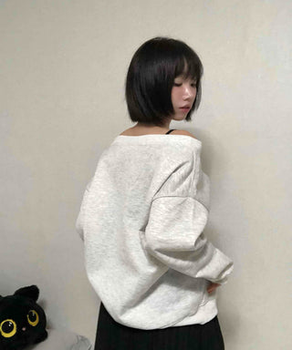Leopard Print Star Off-Shoulder Sweatshirt