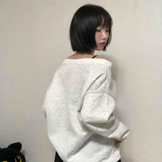 Leopard Print Star Off-Shoulder Sweatshirt