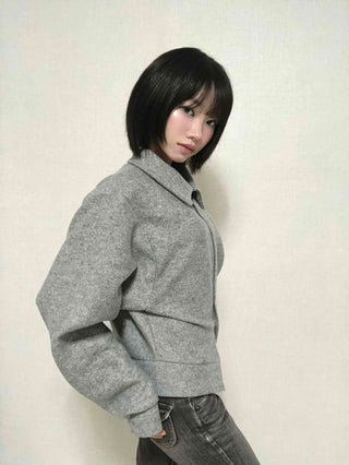 Comfortable Knit Shirt Collar Cardigan