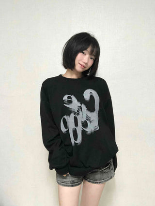 Basic Fade Print Sweatshirt