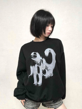Basic Fade Print Sweatshirt