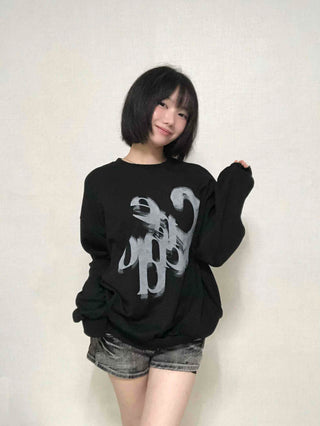 Basic Fade Print Sweatshirt
