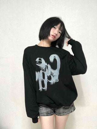 Basic Fade Print Sweatshirt