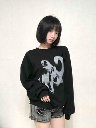 Basic Fade Print Sweatshirt