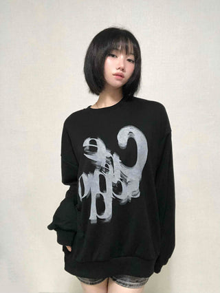 Basic Fade Print Sweatshirt
