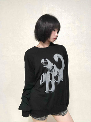 Basic Fade Print Sweatshirt