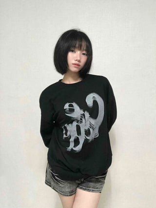 Basic Fade Print Sweatshirt