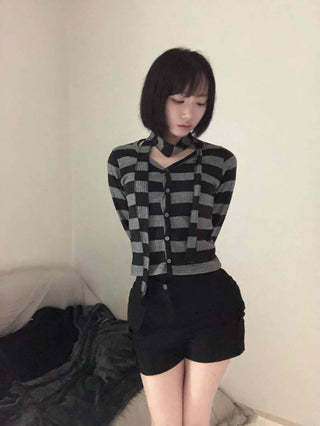 Vintage Daily Striped V-Neck Long Sleeve T-Shirt