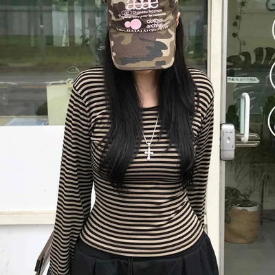 Street Long Sleeve Striped T-shirt