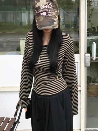 Street Long Sleeve Striped T-shirt