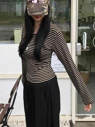 Street Long Sleeve Striped T-shirt