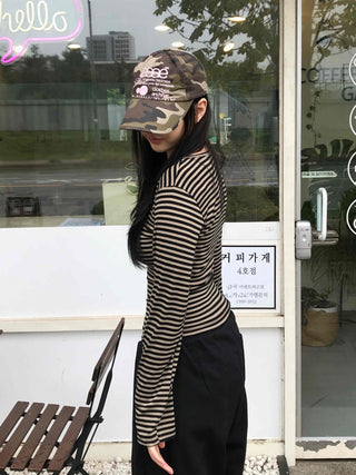 Street Long Sleeve Striped T-shirt