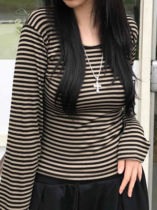 Street Long Sleeve Striped T-shirt