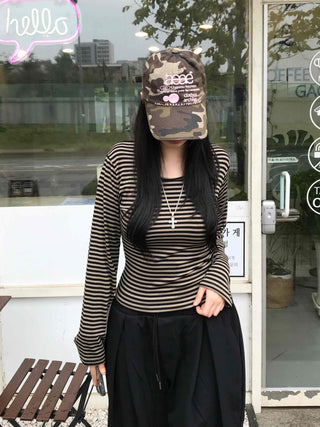 Street Long Sleeve Striped T-shirt
