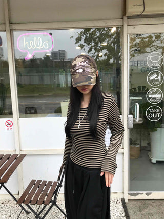 Street Long Sleeve Striped T-shirt