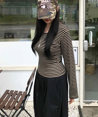 Street Long Sleeve Striped T-shirt