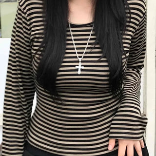 Street Long Sleeve Striped T-shirt