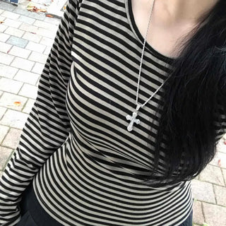 Street Long Sleeve Striped T-shirt