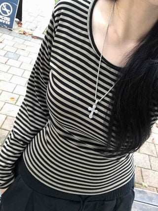 Street Long Sleeve Striped T-shirt