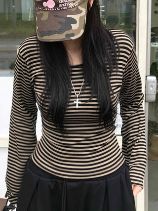Street Long Sleeve Striped T-shirt