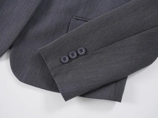 Keru Single Button Short Jacket Collar Pocket Classic