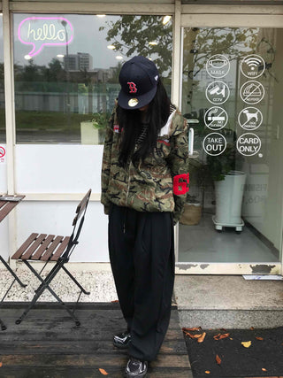 New Basic Cotton Plain Pintuck Long Pants