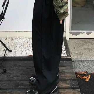 New Basic Cotton Plain Pintuck Long Pants