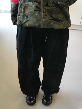 New Basic Cotton Plain Pintuck Long Pants