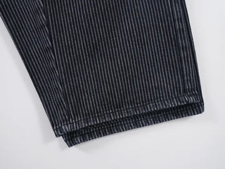 ZED Stripe Balloon Fit Wide Denim Pants