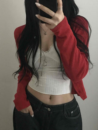 Comfortable Round Neck Knit Cardigan
