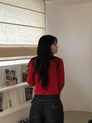 Comfortable Round Neck Knit Cardigan