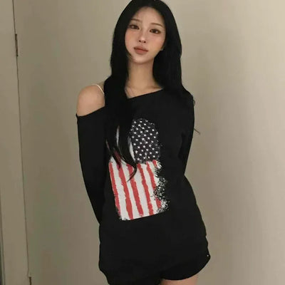 One-Off Shoulder Vintage Sweatshirt