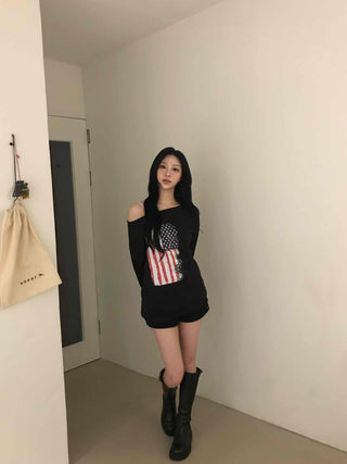 One-Off Shoulder Vintage Sweatshirt