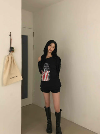 One-Off Shoulder Vintage Sweatshirt