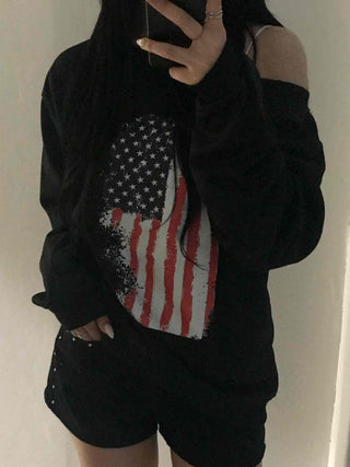 One-Off Shoulder Vintage Sweatshirt