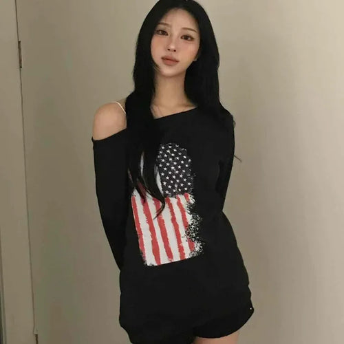 One-Off Shoulder Vintage Sweatshirt
